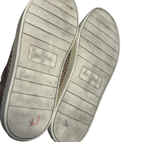 Sam Edelman Ethyl Faux Leather Snakeskin Print Pink Sneakers Sz 9.5 - Picture 9 of 10